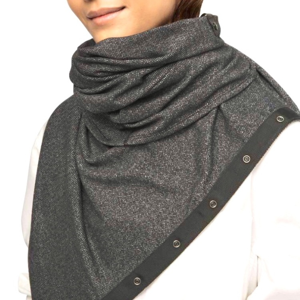 Lululemon Vinyasa Scarf Herringbone Heathered Black